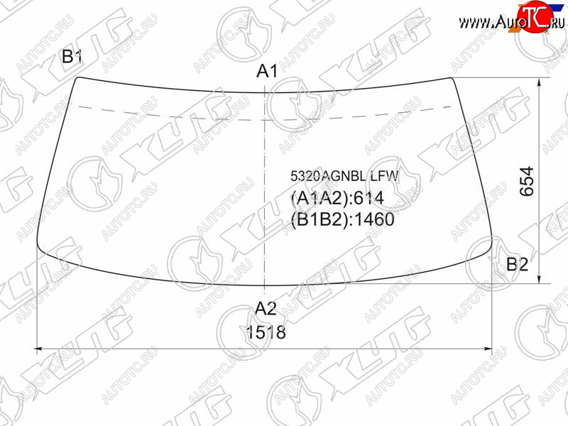 5 899 р. Стекло лобовое Mercedes-Benz E-Class 84-93 XYG 5320AGNBL LFW  с доставкой в г. Горно‑Алтайск