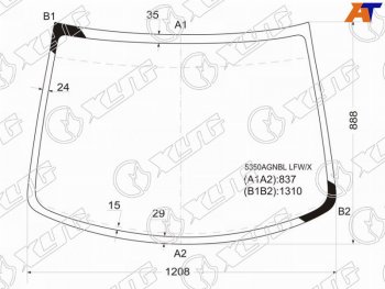 4 599 р. Стекло лобовое Smart Fortwo 98-07 XYG 5350AGNBL LFW/X  с доставкой в г. Горно‑Алтайск. Увеличить фотографию 1