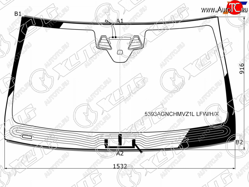 10 349 р. Стекло лобовое (Обогрев щеток Две камеры Датчик дождя Молдинг) Mercedes-Benz GLE Coupe 14-19 XYG 5393AGNCHMVZ1L LFW/H/X  с доставкой в г. Горно‑Алтайск