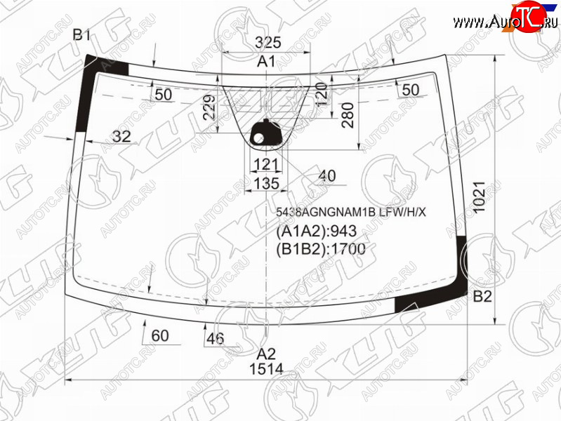 9 299 р. Стекло лобовое (Антенна Датчик дождя) XYG  Mercedes-Benz Viano  W639 - Vito  W639  с доставкой в г. Горно‑Алтайск