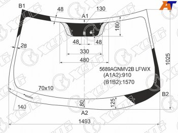 7 499 р. Стекло лобовое (Датчик дождя) Mitsubishi ASX 10-16  Citroen C4 Aircross 12-16  Peugeot 4008 12-15 XYG 5689AGNMV2B LFW/X  с доставкой в г. Горно‑Алтайск. Увеличить фотографию 1