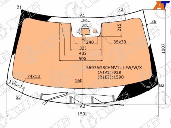 22 999 р. Стекло лобовое (Обогрев полный Камера Датчик дождя) Mitsubishi Outlander 12-18 XYG 5697AGSCHMV1L LFW/W/X  с доставкой в г. Горно‑Алтайск. Увеличить фотографию 1