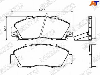 Колодки тормозные AKEBONO (передние)  Odyssey  1, StepWagon  RF1,RF2