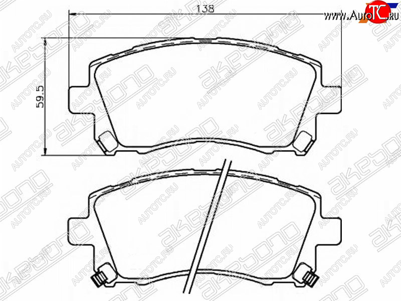 2 399 р. Колодки тормозные AKEBONO (передние)  Subaru Forester  SF - Legacy  BH/BE12  с доставкой в г. Горно‑Алтайск