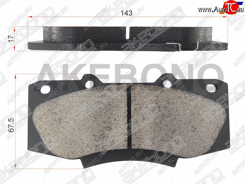 3 279 р. Колодки тормозные AKEBONO (передние)  Toyota Hilux  AN20,AN30 (2011-2016)  2-ой рестайлинг  с доставкой в г. Горно‑Алтайск