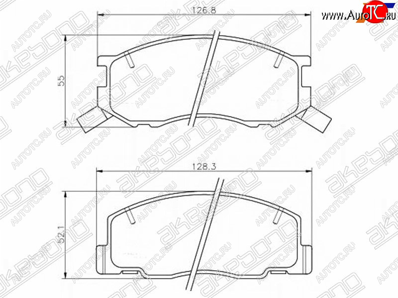 2 099 р. Колодки тормозные AKEBONO (передние)  Toyota LiteAce  Noah (1996-2001)  с доставкой в г. Горно‑Алтайск