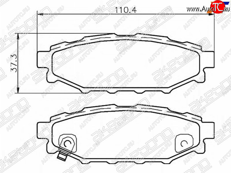 2 059 р. Задние тормозные колодки AKEBONO Subaru Forester SH (2008-2013)  с доставкой в г. Горно‑Алтайск