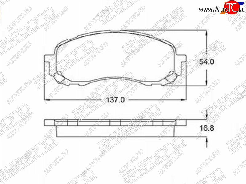 2 699 р. Колодки тормозные AKEBONO (передние)  Subaru Forester  SH (2008-2013)  с доставкой в г. Горно‑Алтайск