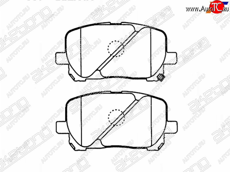 2 599 р. Колодки тормозные AKEBONO (передние) Toyota Ipsum ACM20 дорестайлинг (2001-2003)  с доставкой в г. Горно‑Алтайск