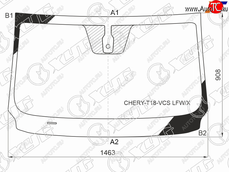 7 699 р. Стекло лобовое (Датчик дождя) XYG Chery Tiggo 4 дорестайлинг (2017-2020)  с доставкой в г. Горно‑Алтайск