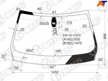 Стекло лобовое (Датчик дождя) XYG BMW 3 серия E90 седан дорестайлинг (2004-2008)