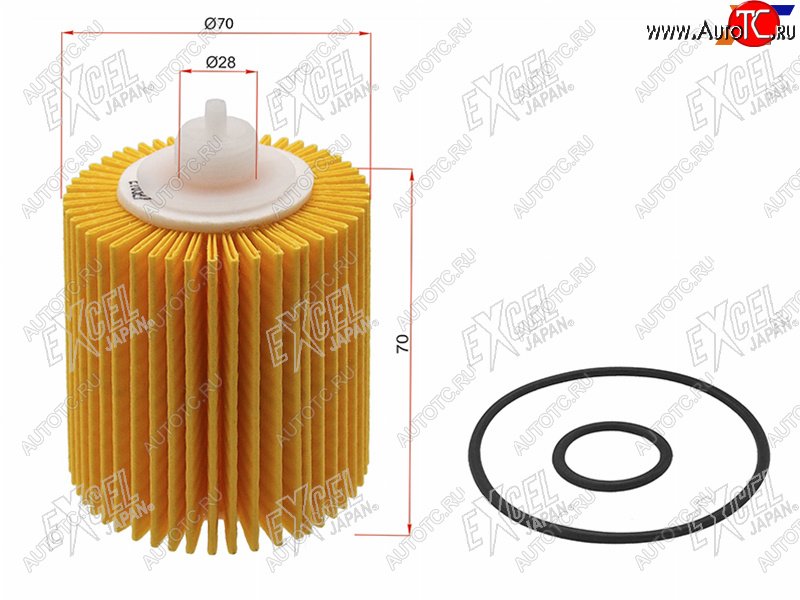 649 р. Фильтр масляный (картридж) EXCEL JAPAN  Lexus RX350 ( AL10,  AL20) (2008-2019), Toyota Camry ( XV40,  XV50,  XV55,  XV70) (2006-2024)  с доставкой в г. Горно‑Алтайск