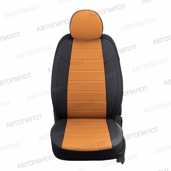 13 649 р. Чехлы сидений (экокожа) Автопилот  Chery Amulet (Corda)  A15 (2003-2010) лифтбэк (черный/оранж)  с доставкой в г. Горно‑Алтайск. Увеличить фотографию 2