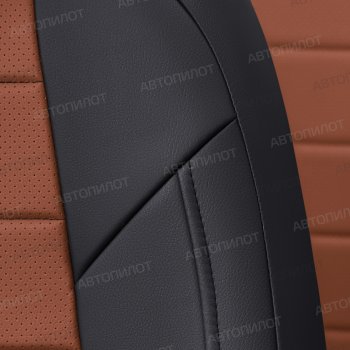13 649 р. Чехлы сидений (экокожа) Автопилот  Chery Amulet (Corda)  A15 (2003-2010) лифтбэк (черный/коричневый)  с доставкой в г. Горно‑Алтайск. Увеличить фотографию 2