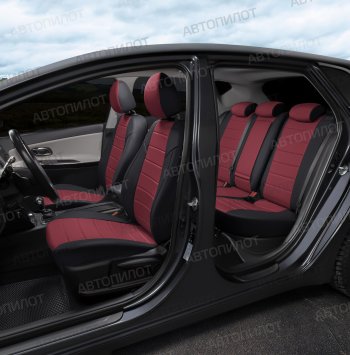 13 649 р. Чехлы сидений (экокожа) Автопилот  Chery Amulet (Corda)  A15 (2003-2010) лифтбэк (черный/бордовый)  с доставкой в г. Горно‑Алтайск. Увеличить фотографию 6
