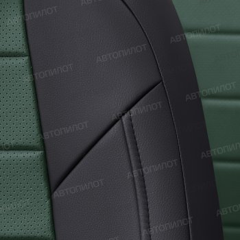 13 649 р. Чехлы сидений (экокожа) Автопилот  Chery Amulet (Corda)  A15 (2003-2010) лифтбэк (черный/зеленый)  с доставкой в г. Горно‑Алтайск. Увеличить фотографию 2