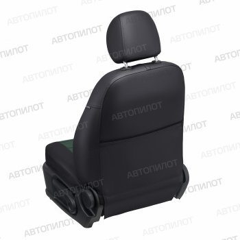 13 649 р. Чехлы сидений (экокожа) Автопилот  Chery Amulet (Corda)  A15 (2003-2010) лифтбэк (черный/зеленый)  с доставкой в г. Горно‑Алтайск. Увеличить фотографию 4