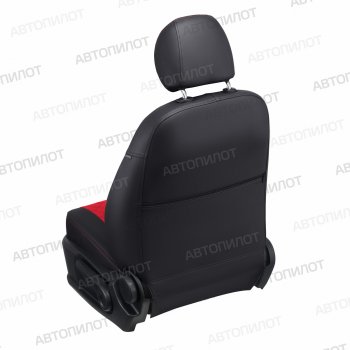 8 499 р. Чехлы сидений (экокожа) Автопилот Ромб  Honda CR-V  RE1,RE2,RE3,RE4,RE5,RE7 (2007-2012) дорестайлинг, рестайлинг (черный/красный)  с доставкой в г. Горно‑Алтайск. Увеличить фотографию 5