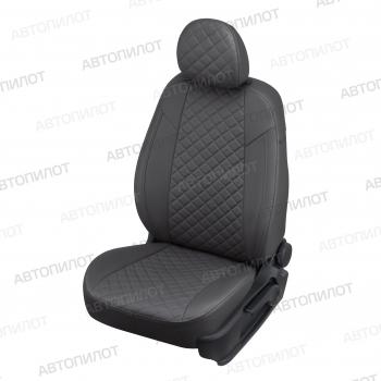 Чехлы на сиденья Ромб (раздел. 40/60 + вырез под подлокот. экокожа) Автопилот Уаз Патриот 23632 1 рестайлинг пикап (2014-2016)