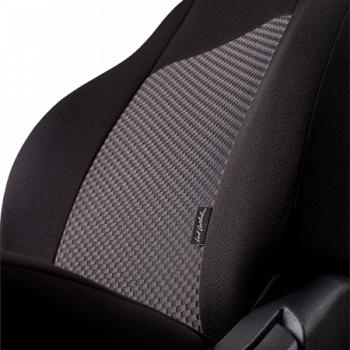 5 949 р. Комплект чехлов для сидений (РЗСиС 40/60 2Г Жаккард) Дублин Lord Autofashion  Skoda Fabia  Mk2 (2007-2014) хэтчбэк дорестайлинг, универсал рестайлинг, хэтчбэк рестайлинг (черный, вставка Стежок серая)  с доставкой в г. Горно‑Алтайск. Увеличить фотографию 7