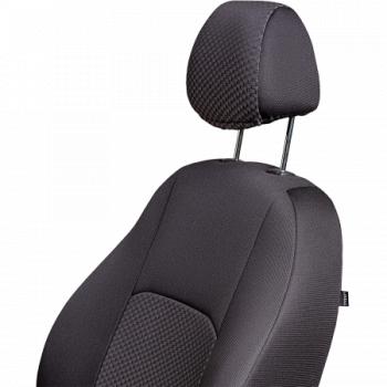 6 249 р. Комплект чехлов для сидений (РЗСиС 40/60 2П Жаккард) Дублин Lord Autofashion  Skoda Octavia  Tour A4 1U5 (1996-2010) универсал дорестайлинг, универсал рестайлинг (черный, вставка Стежок серая)  с доставкой в г. Горно‑Алтайск. Увеличить фотографию 4
