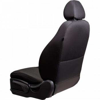6 249 р. Комплект чехлов для сидений (РЗСиС 40/60 2П Жаккард) Дублин Lord Autofashion  Skoda Octavia  Tour A4 1U5 (1996-2010) универсал дорестайлинг, универсал рестайлинг (черный, вставка Стежок серая)  с доставкой в г. Горно‑Алтайск. Увеличить фотографию 6