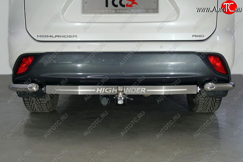 18 349 р. Фаркоп (тягово-сцепное устройство) TCC Тюнинг  Toyota Highlander  XU70 (2020-2024) (шар E, надпись Highlander)  с доставкой в г. Горно‑Алтайск