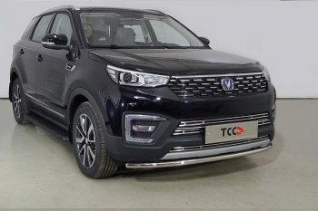 Защита переднего бампера нижняя d42,4 мм ТСС Тюнинг Changan CS55 Plus (2021-2024)