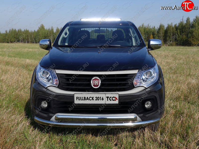 26 999 р. Защита передняя нижняя двойная 76,1*75 мм ТСС Тюнинг  Fiat Fullback (2016-2018) (нержавейка)  с доставкой в г. Горно‑Алтайск