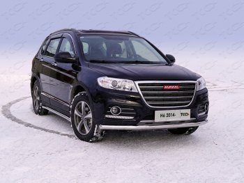 Защита переднего бампера нижняя d60,3 мм ТСС Тюнинг Haval H6 (2013-2020) ()