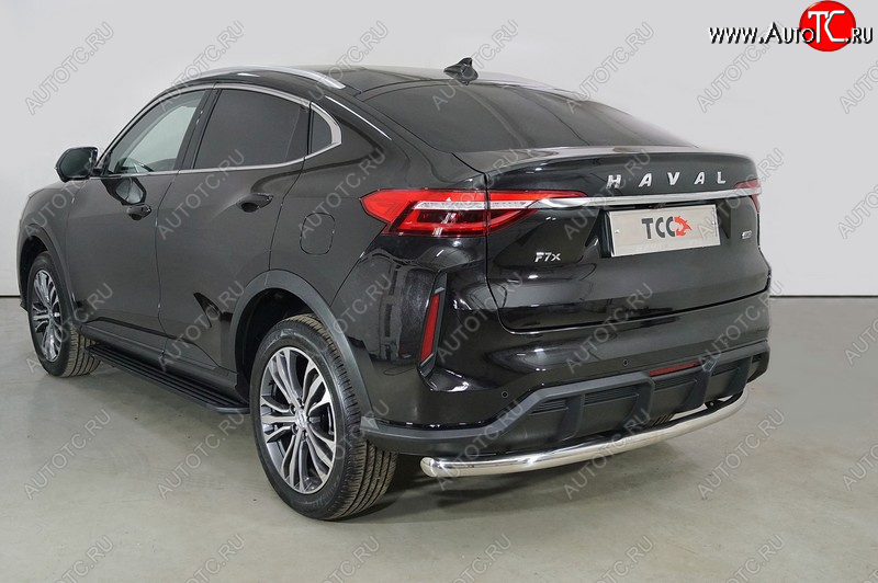 13 999 р. Защита задняя (нержавейка 60,3 мм), ТСС Тюнинг  Haval F7x (2022-2024) рестайлинг  с доставкой в г. Горно‑Алтайск