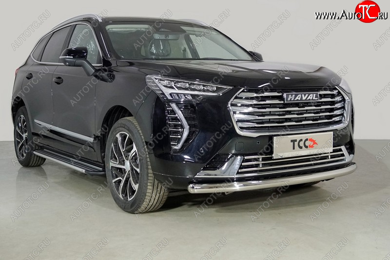 14 799 р. Защита переднего бампера нижняя d60,3 мм ТСС Тюнинг Haval Jolion дорестайлинг (2020-2024) (кроме комплектации Comfort)  с доставкой в г. Горно‑Алтайск