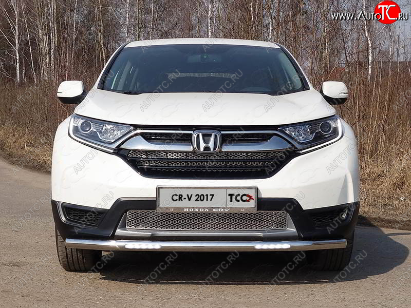 34 649 р. Защита переднего бампера нижняя с ДХО 60,3 мм  Honda CR-V  RW,RT (2016-2020) дорестайлинг (нержавейка)  с доставкой в г. Горно‑Алтайск