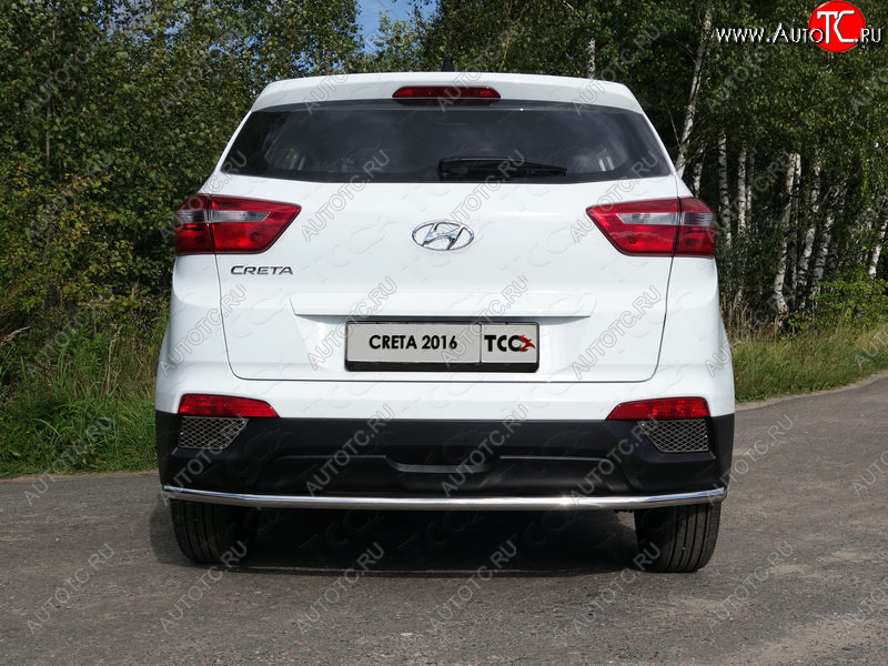 16 549 р. Защита задняя (нержавейка d42,4 мм), ТСС Тюнинг  Hyundai Creta  GS (2015-2019) дорестайлинг  с доставкой в г. Горно‑Алтайск