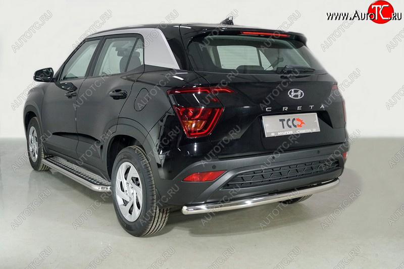 20 899 р. Защита задняя (нержавейка 60,3 мм) ТСС Тюнинг  Hyundai Creta  SU (2020-2022)  с доставкой в г. Горно‑Алтайск