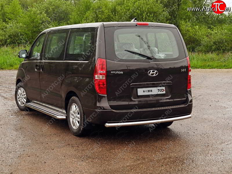 21 799 р. Защита задняя (центральная нержавейка 60,3 мм), ТСС Тюнинг Hyundai Starex/Grand Starex/H1 TQ 2-ой рестайлинг (2017-2022) (центральная)  с доставкой в г. Горно‑Алтайск