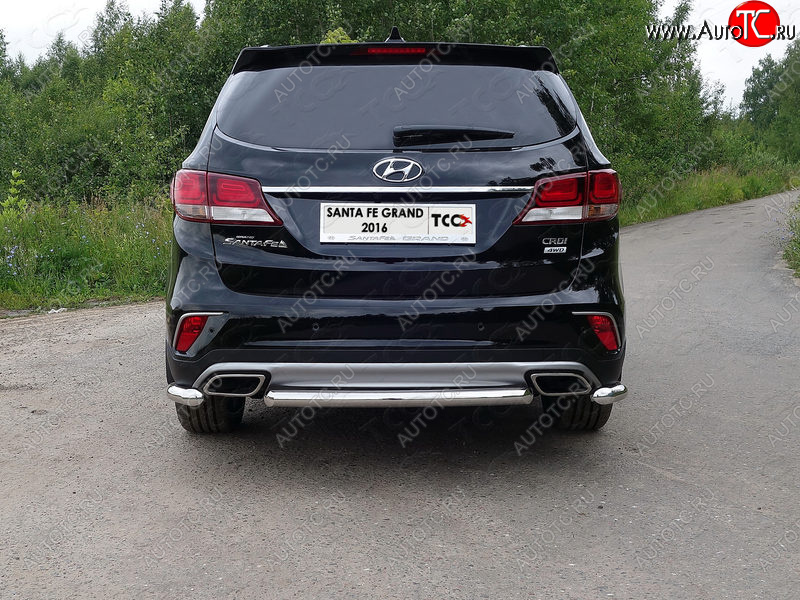 11 749 р. Защита задняя (центральная 60,3 мм) ТСС Тюнинг  Hyundai Santa Fe  DM (2015-2019) рестайлинг (центральная)  с доставкой в г. Горно‑Алтайск