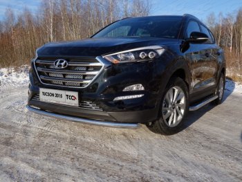 Защита переднего бампера нижняя d60,3 мм ТСС Тюнинг Hyundai Tucson TL дорестайлинг (2015-2018)  (нержавейка)