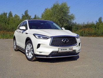 Защита переднего бампера нижняя d42,4 мм ТСС Тюнинг INFINITI Qx50 J55 (2017-2022)  (нержавейка)