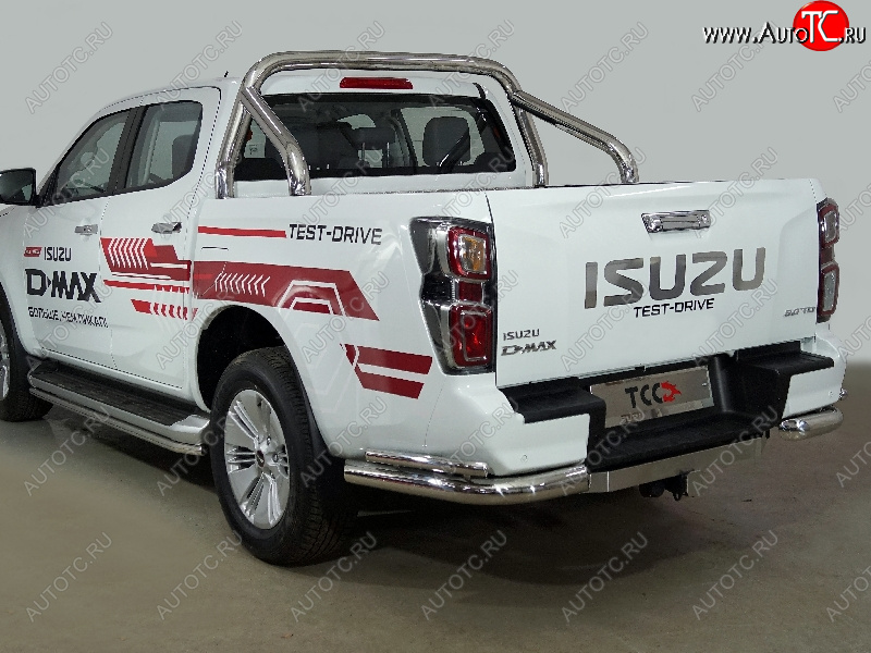 29 999 р. Защита заднего бампера (3.0D, уголки двойные, d76.1/42.4 мм) TCC  Isuzu D-Max ( RT85,TFR SingleCab,  RG) (2015-2023) рестайлинг, DoubleCab  с доставкой в г. Горно‑Алтайск