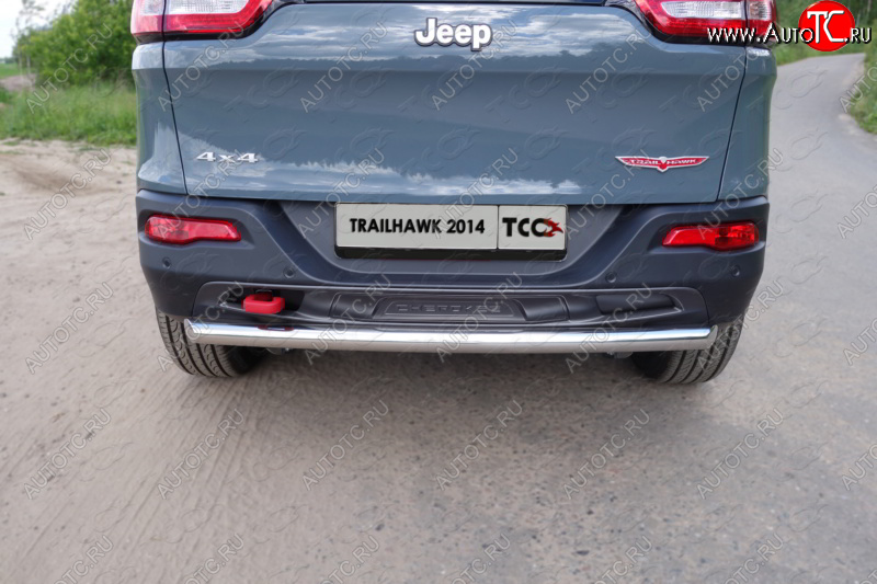 16 899 р. Защита задняя (Trailhawk, нержавейка 60,3 мм) ТСС Тюнинг Jeep Cherokee KL дорестайлинг (2014-2017)  с доставкой в г. Горно‑Алтайск