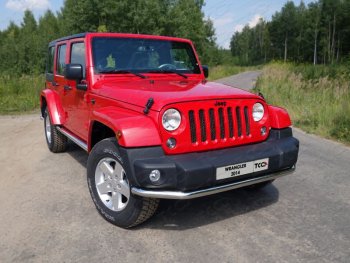 Защита переднего бампера нижняя d76,1 мм ТСС Тюнинг Jeep Wrangler JK (2007-2018) ()