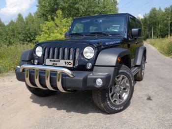 Защита переднего бампера кенгурин 60,3 мм ТСС Тюнинг Jeep Wrangler JK (2007-2018) ()