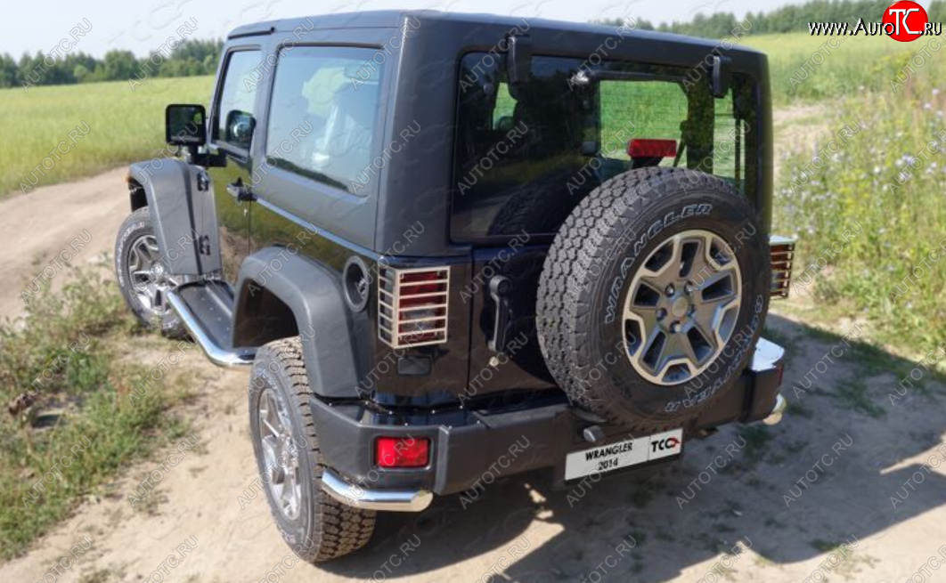 12 299 р. Защита заднего бампера (V-3.6, 5 дверей, уголки, d60,3 мм) TCC  Jeep Wrangler  JK (2007-2018)  с доставкой в г. Горно‑Алтайск