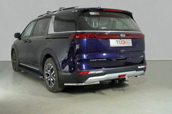 15 999 р. Защита заднего бампера (2WD V-2,2D, уголки, d42,4 мм) TCC KIA Carnival KA4 минивэн дорестайлинг (2020-2023)  с доставкой в г. Горно‑Алтайск. Увеличить фотографию 1