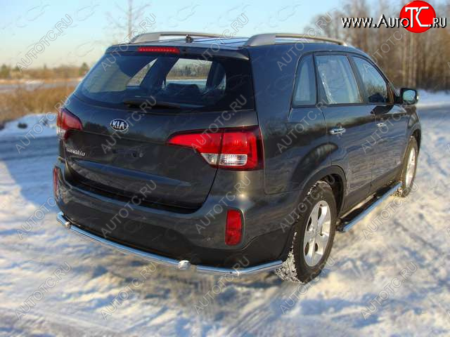 13 999 р. Защита заднего бампера (уголки, d60,3 мм) TCC  KIA Sorento  UM/Prime (2014-2018) дорестайлинг  с доставкой в г. Горно‑Алтайск