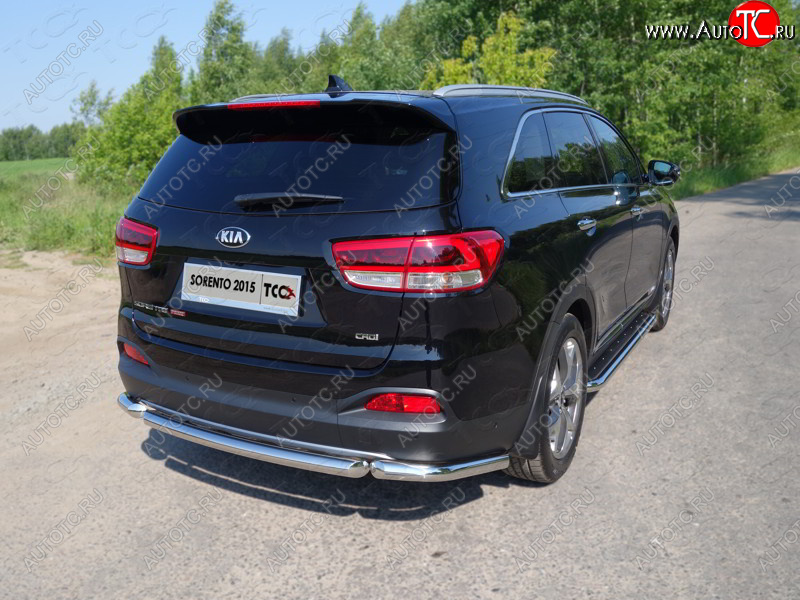 18 699 р. Защита заднего бампера (уголки, d60,3 мм) TCC KIA Sorento UM/Prime рестайлинг (2018-2020)  с доставкой в г. Горно‑Алтайск