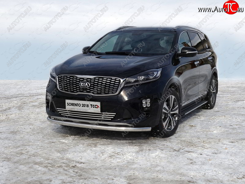 17 999 р. Защита переднего бампера нижняя d60,3 мм ТСС Тюнинг KIA Sorento UM/Prime рестайлинг (2018-2020) (нержавейка)  с доставкой в г. Горно‑Алтайск