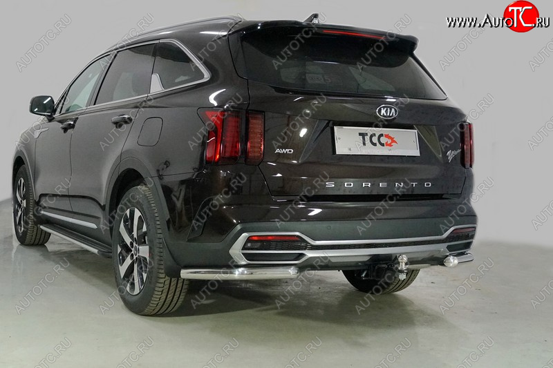 21 599 р. Защита заднего бампера (уголки, d60,3 мм) TCC  KIA Sorento  MQ4 (2020-2022)  с доставкой в г. Горно‑Алтайск