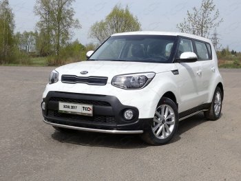 Защита переднего бампера нижняя d42,4 мм ТСС Тюнинг KIA Soul PS рестайлинг (2017-2019) ()